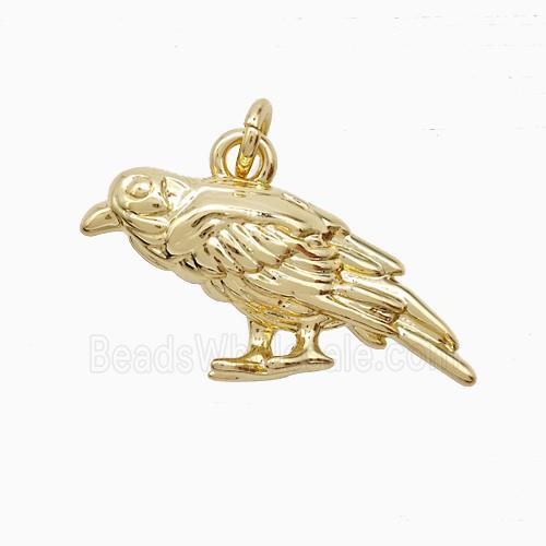 Copper Pendant Pave Zircon, Gold Plated