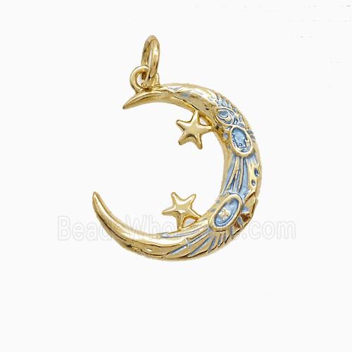 Copper Pendant Pave Zircon, Gold Plated