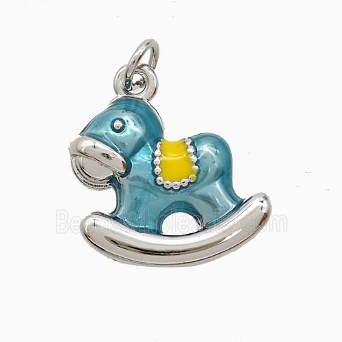 Enamel Copper Pendant, Gold Plated