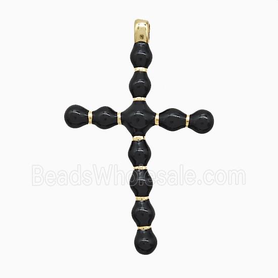 Enamel Copper Pendant, Gold Plated