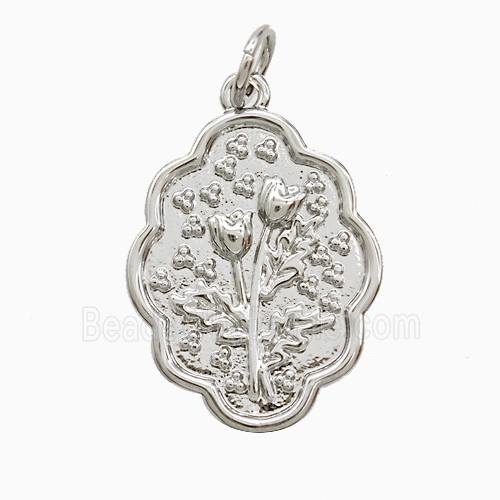 Enamel Copper Pendant, Gold Plated