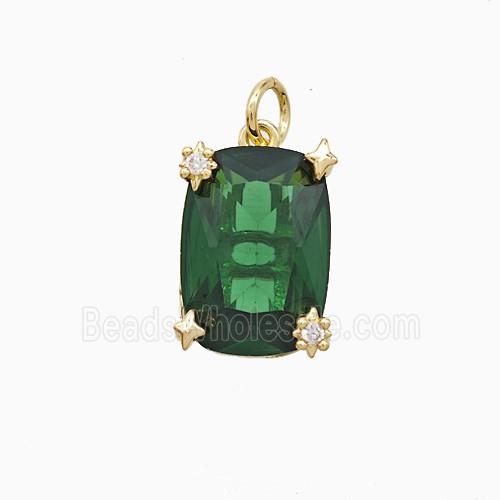 Enamel Copper Pendant, Gold Plated