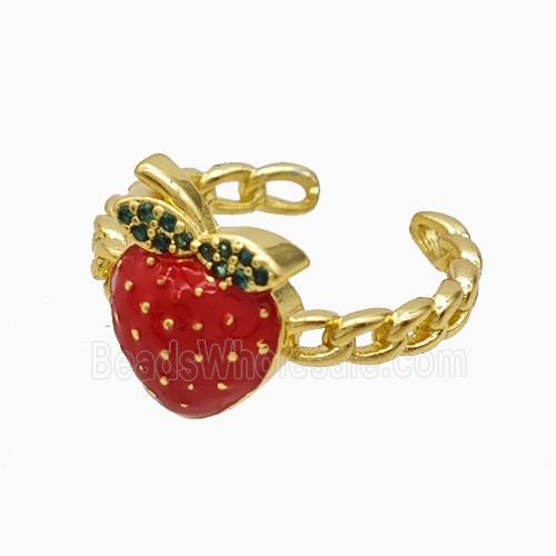 Enamel Copper Pendant, Gold Plated