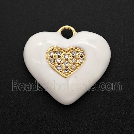 Enamel Copper Pendant, Gold Plated