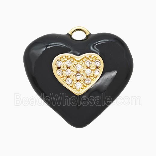 Enamel Copper Pendant, Gold Plated