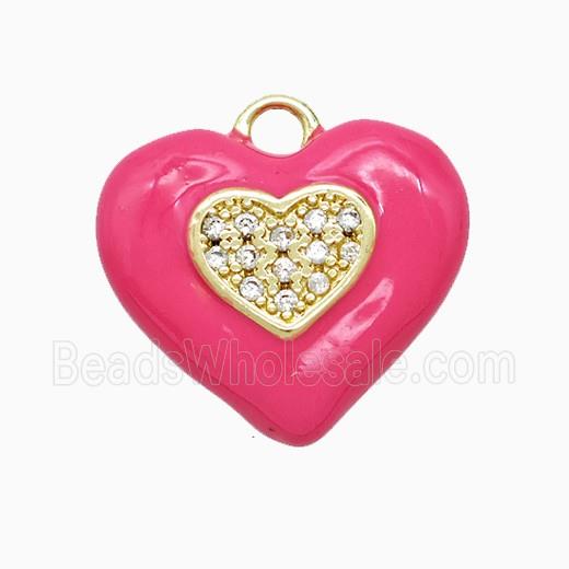 Enamel Copper Pendant, Gold Plated