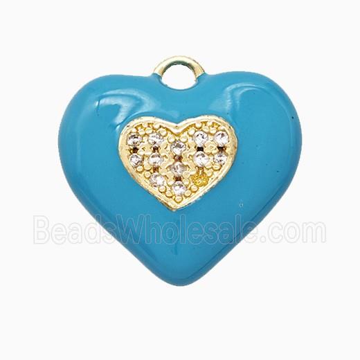 Enamel Copper Pendant, Gold Plated