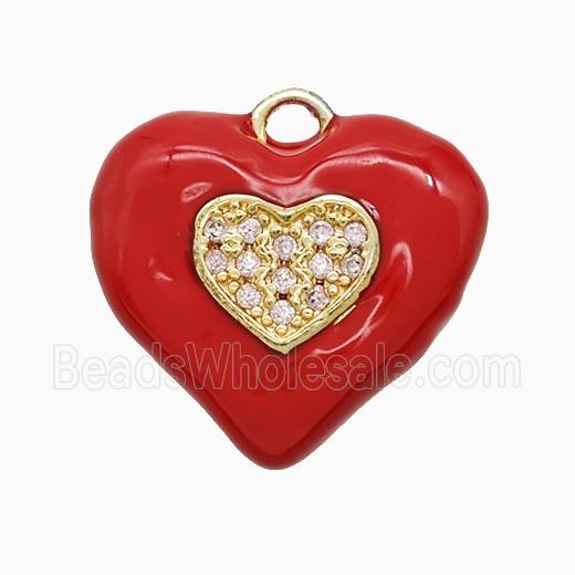 Enamel Copper Pendant, Gold Plated