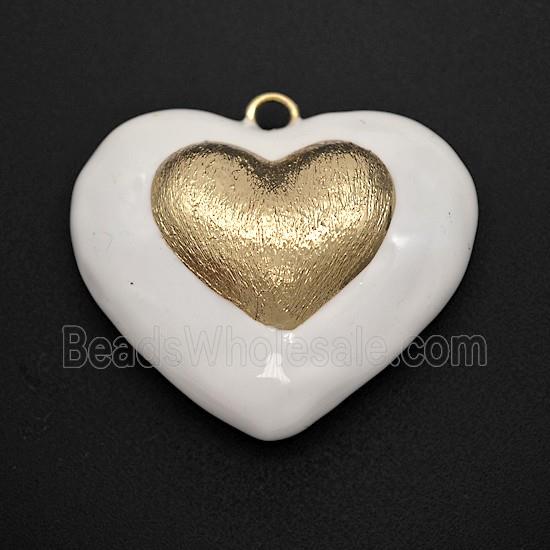 Enamel Copper Pendant, Gold Plated