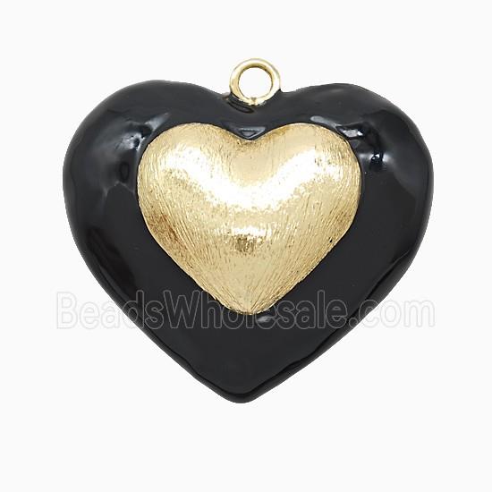 Enamel Copper Pendant, Gold Plated