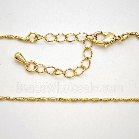 Copper Necklace, Gold Plated