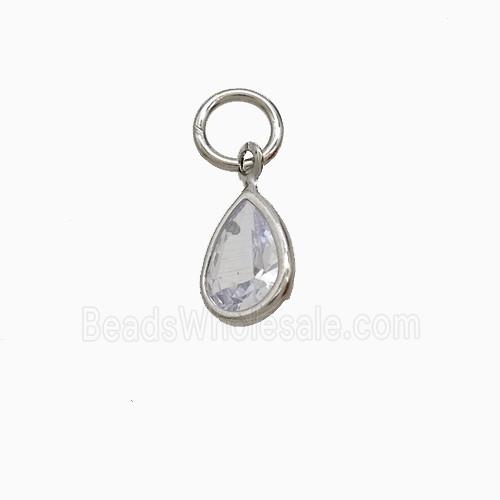 Copper Pendant Pave Zircon, Gold Plated