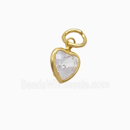 Copper Pendant Pave Zircon, Gold Plated