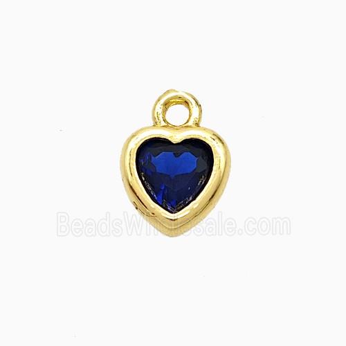 Copper Pendant Pave Zircon, Gold Plated