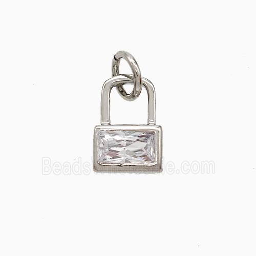 Copper Pendant Pave Zircon, Gold Plated