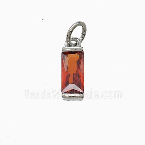 Copper Pendant Pave Zircon, Gold Plated