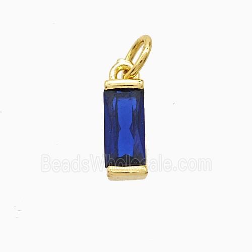 Copper Pendant Pave Zircon, Gold Plated