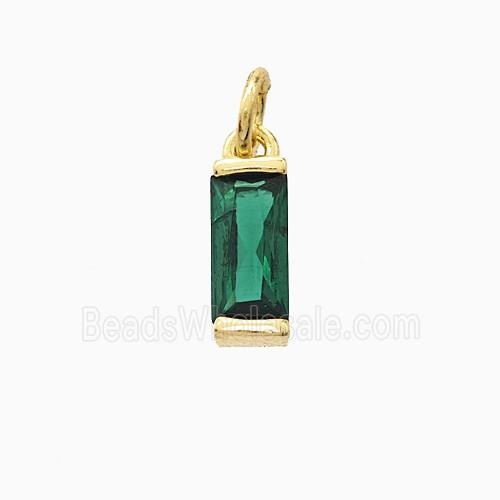 Copper Pendant Pave Zircon, Gold Plated