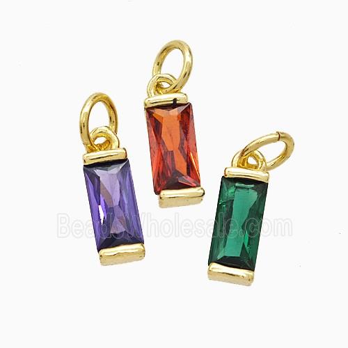 Copper Pendant Pave Zircon, Gold Plated