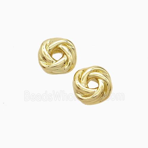 Copper Pendant Pave Zircon, Gold Plated
