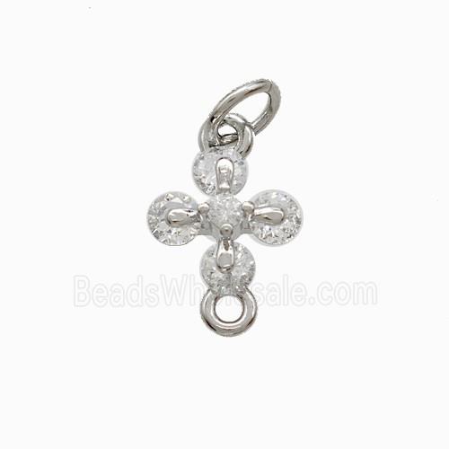 Copper Pendant Pave Zircon, Gold Plated
