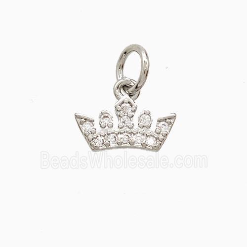 Copper Pendant Pave Zircon, Gold Plated