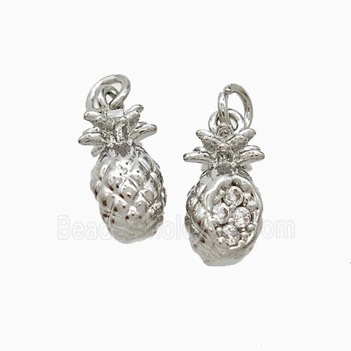Copper Pendant Pave Zircon, Gold Plated