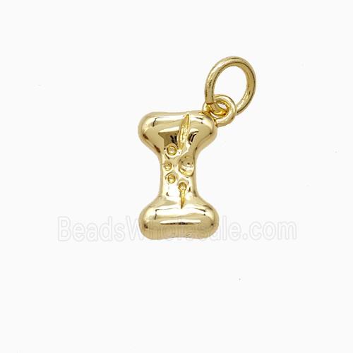 Copper Pendant Pave Zircon, Gold Plated