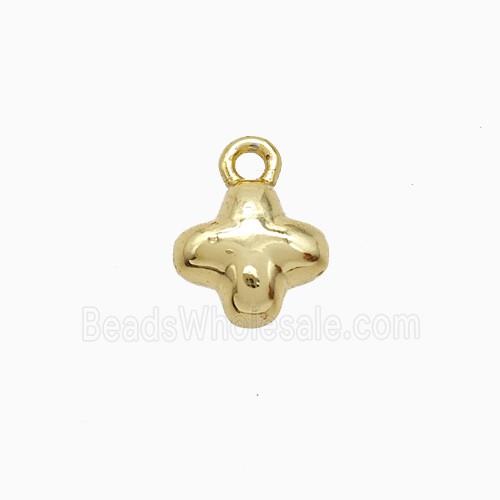 Copper Pendant Pave Zircon, Gold Plated