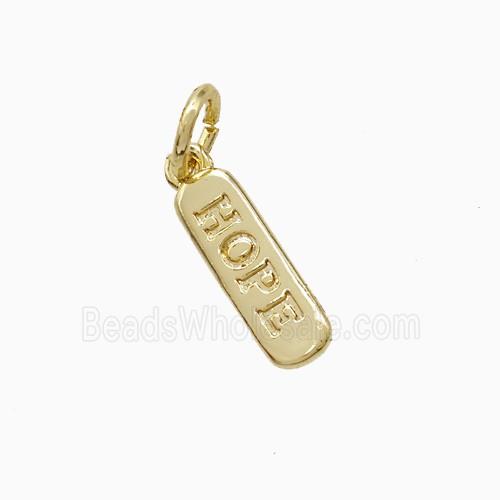 Copper Pendant Pave Zircon, Gold Plated