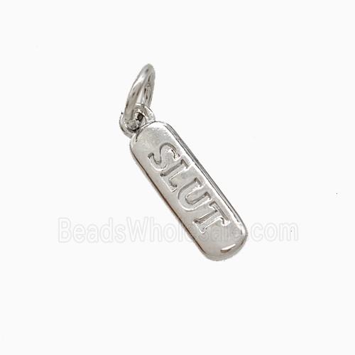 Copper Pendant Pave Zircon, Gold Plated