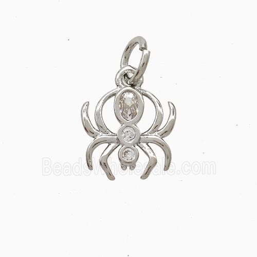 Copper Pendant Pave Zircon, Gold Plated