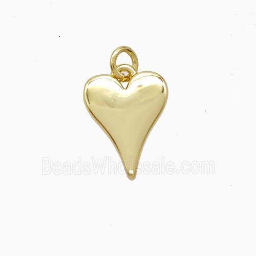 Copper Pendant Pave Zircon, Gold Plated