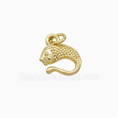 Copper Pendant Pave Zircon, Gold Plated