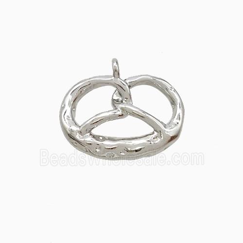 Copper Pendant Pave Zircon, Gold Plated