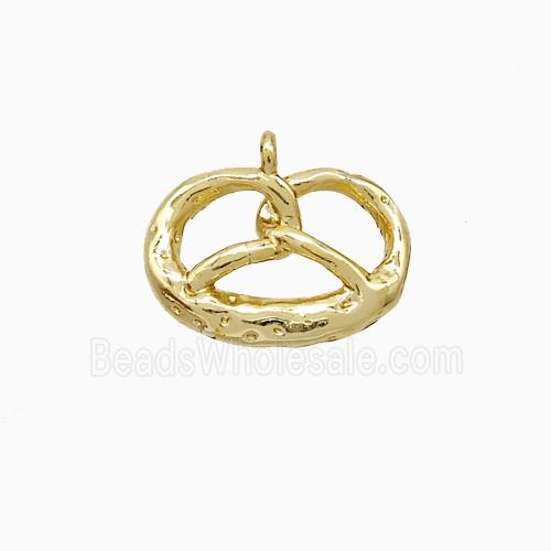Copper Pendant Pave Zircon, Gold Plated