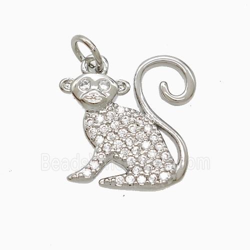 Copper Pendant Pave Zircon, Gold Plated