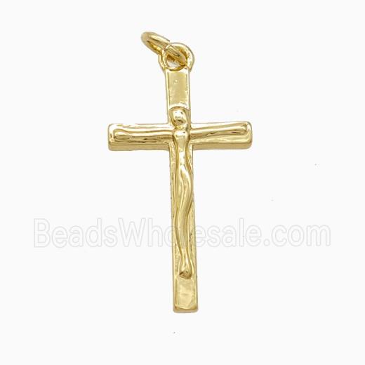 Copper Pendant Pave Zircon, Gold Plated