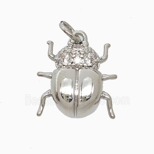 Copper Pendant Pave Zircon, Gold Plated