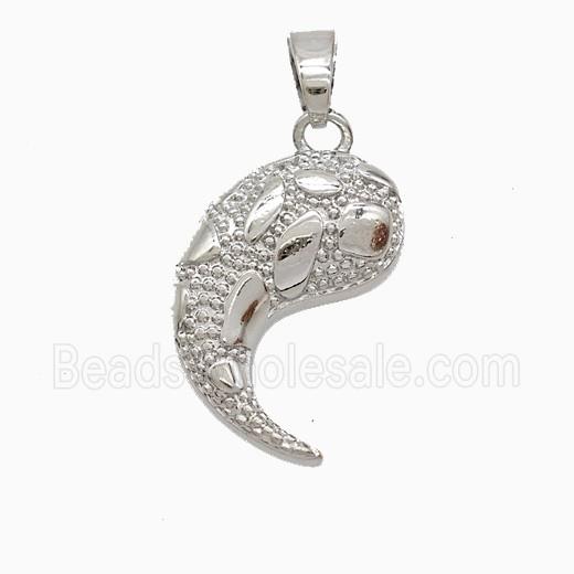 Copper Pendant Pave Zircon, Gold Plated