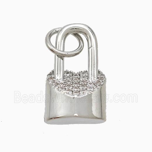 Copper Pendant Pave Zircon, Gold Plated