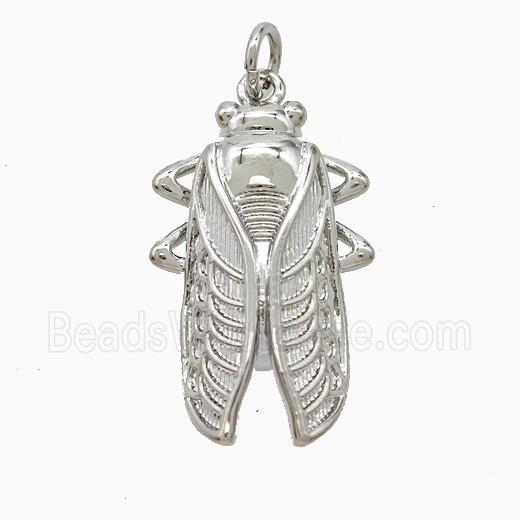 Copper Pendant Pave Zircon, Gold Plated