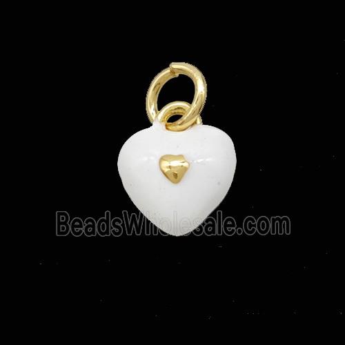 Enamel Copper Pendant, Gold Plated