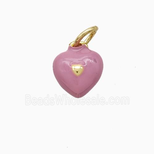 Enamel Copper Pendant, Gold Plated