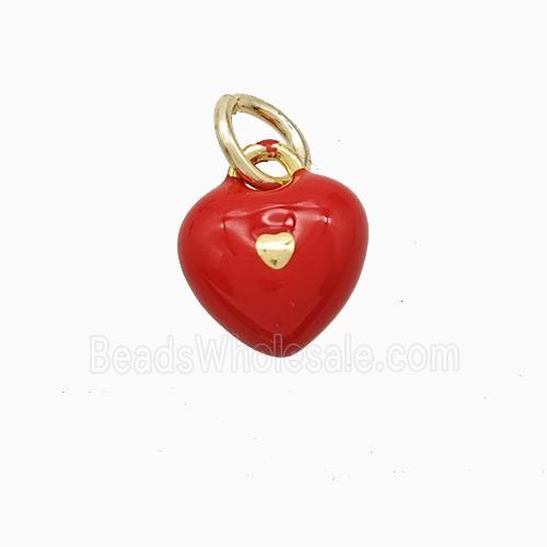 Enamel Copper Pendant, Gold Plated
