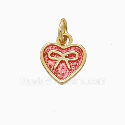 Enamel Copper Pendant, Gold Plated