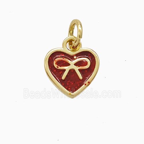 Enamel Copper Pendant, Gold Plated
