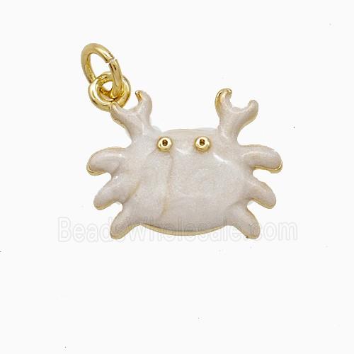 Enamel Copper Pendant, Gold Plated