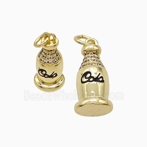 Enamel Copper Pendant, Gold Plated