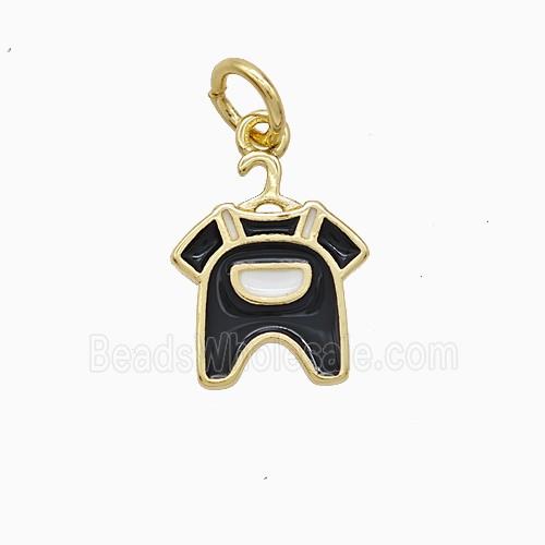 Enamel Copper Pendant, Gold Plated